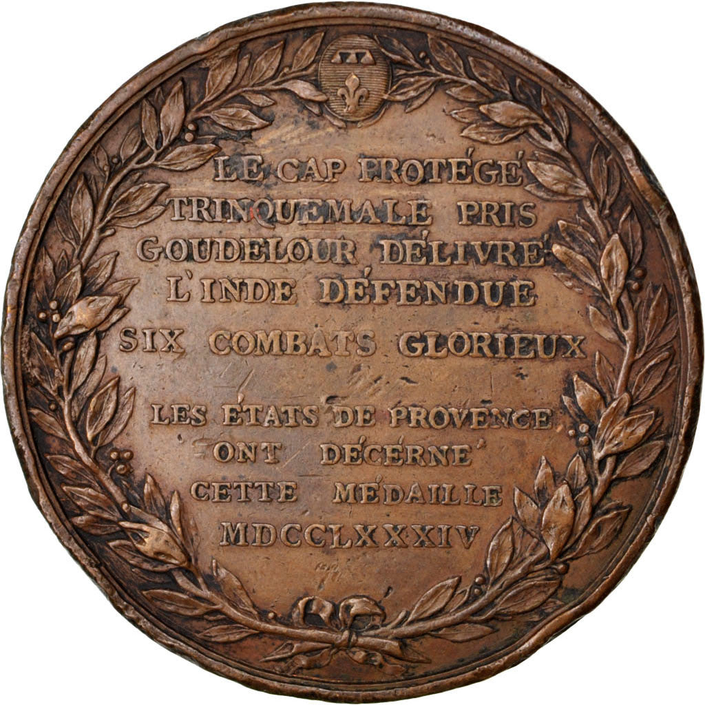 France, Médaille, Louis XVI, Victoire du Bailly de Suffren dans l'Océan