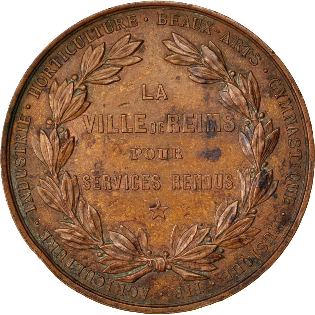 France, Medal, French Third Republic, 1876, Copper, AU(50-53)