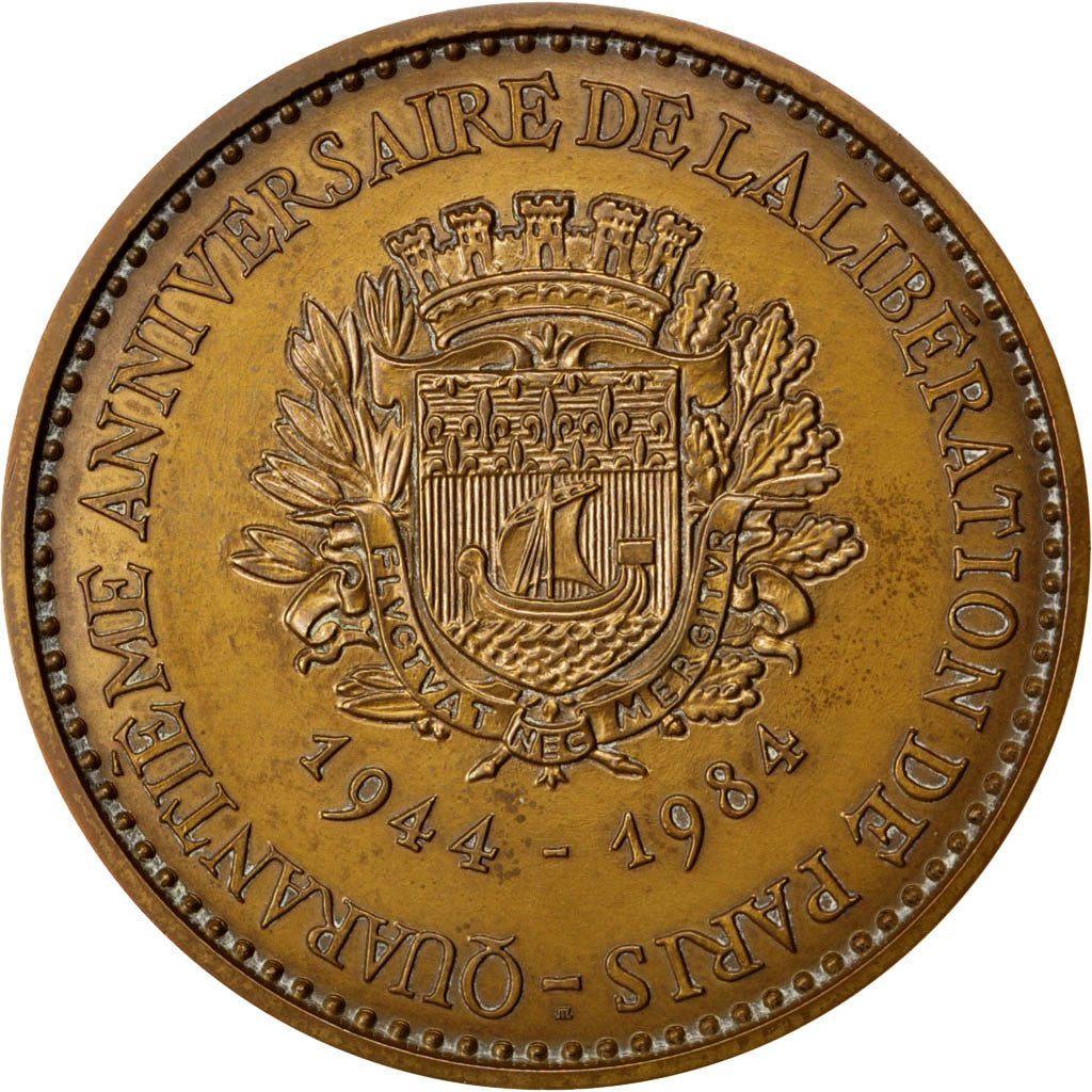 France, Médaille, French Fifth Republic, 1984, Bronze, TTB+