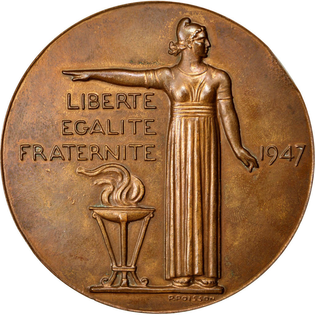 France, Médaille, Provisional Government of the French Republic, 1947, Bronze