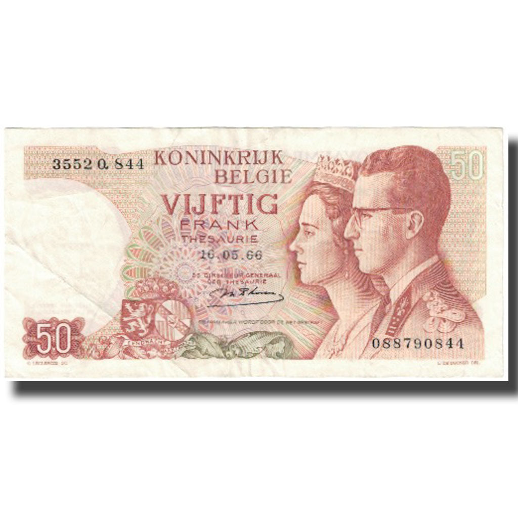 Biljet, België, 50 Francs, 1966, 1966-05-16, KM:139, TTB