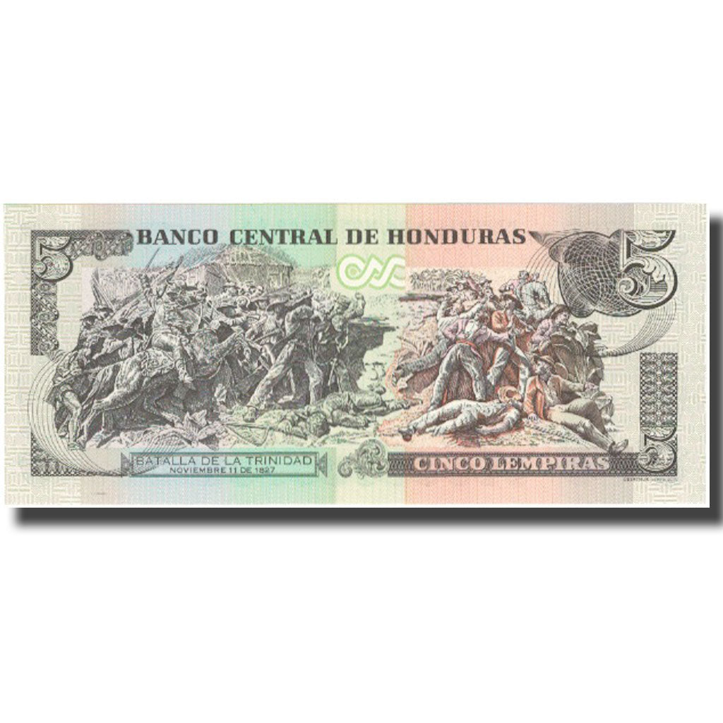 Banknote, Honduras, 5 Lempiras, 2008, 2008-04-17, KM:91b, UNC(65-70)
