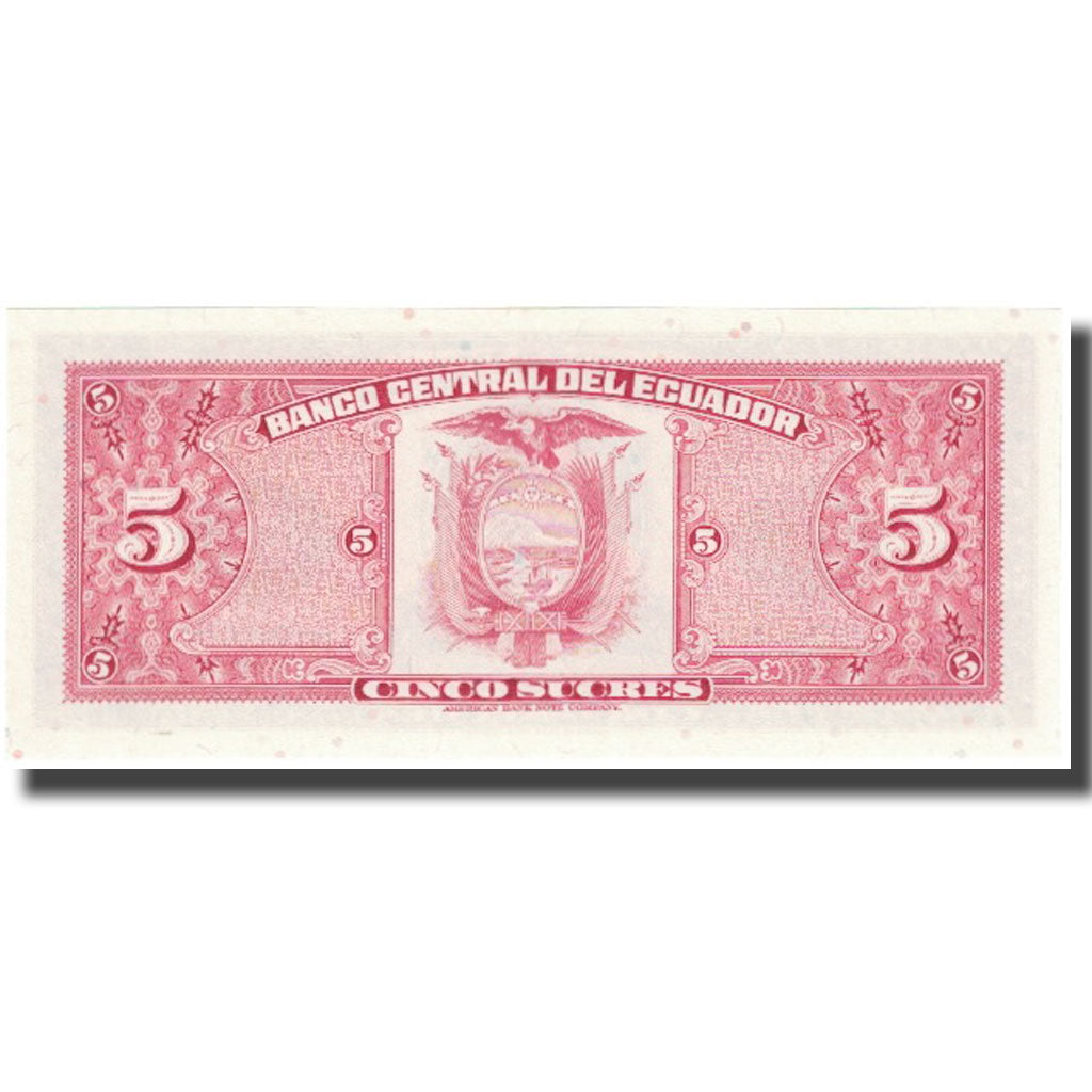 Banconote, Ecuador, 5 Sucres, 1982, 1982-08-20, KM:108b, FDS