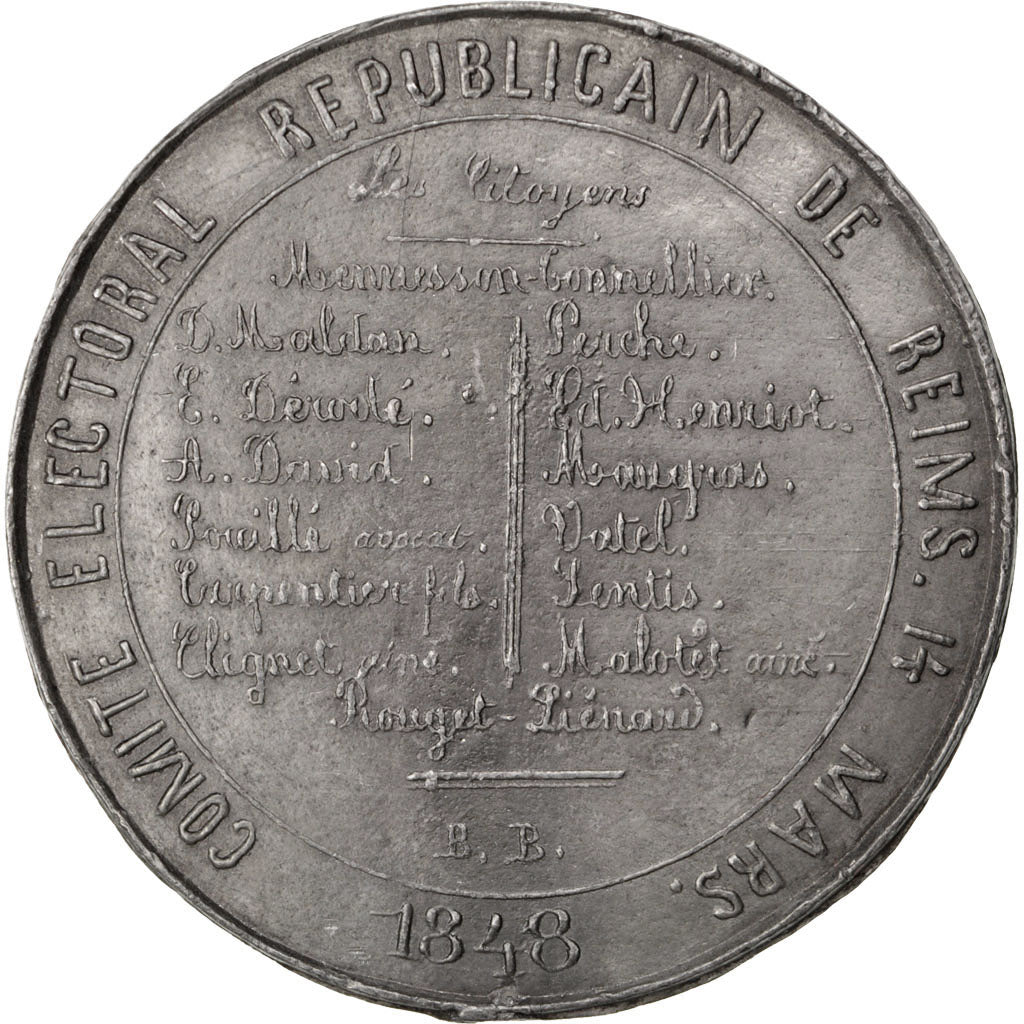 France, Medal, Seconde République, Comité Electoral Républicain de Reims
