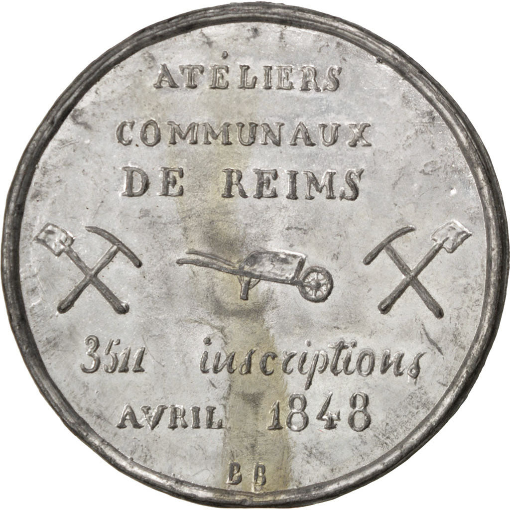 Francia, medaglia, French Second Republic, 1848, Stagno, SPL-