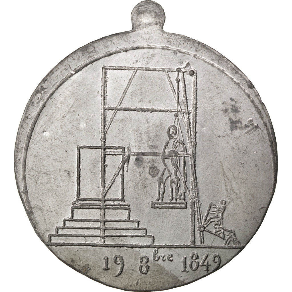 France, Medal, French Second Republic, 1849, Tin, AU(55-58)