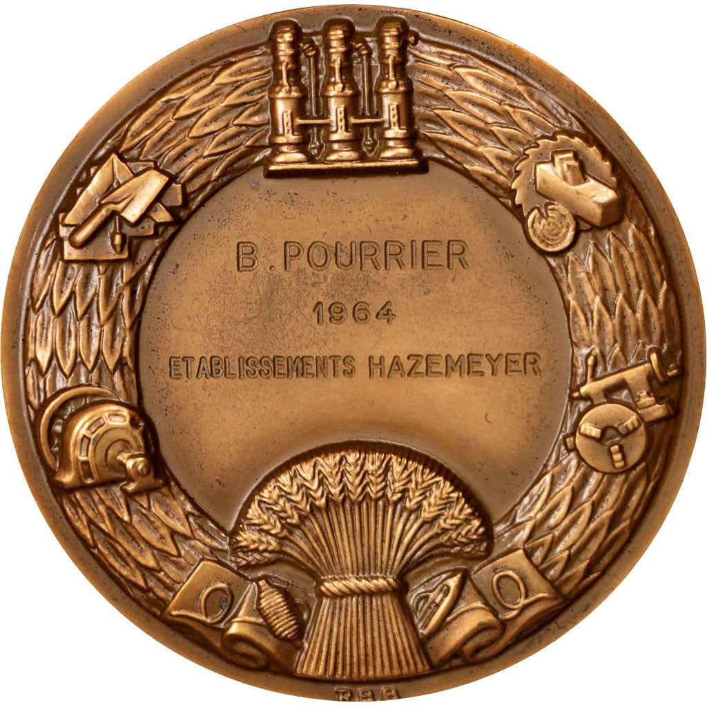 França, medalha, Quinta República Francesa, 1964, Bronze, AU(55-58)