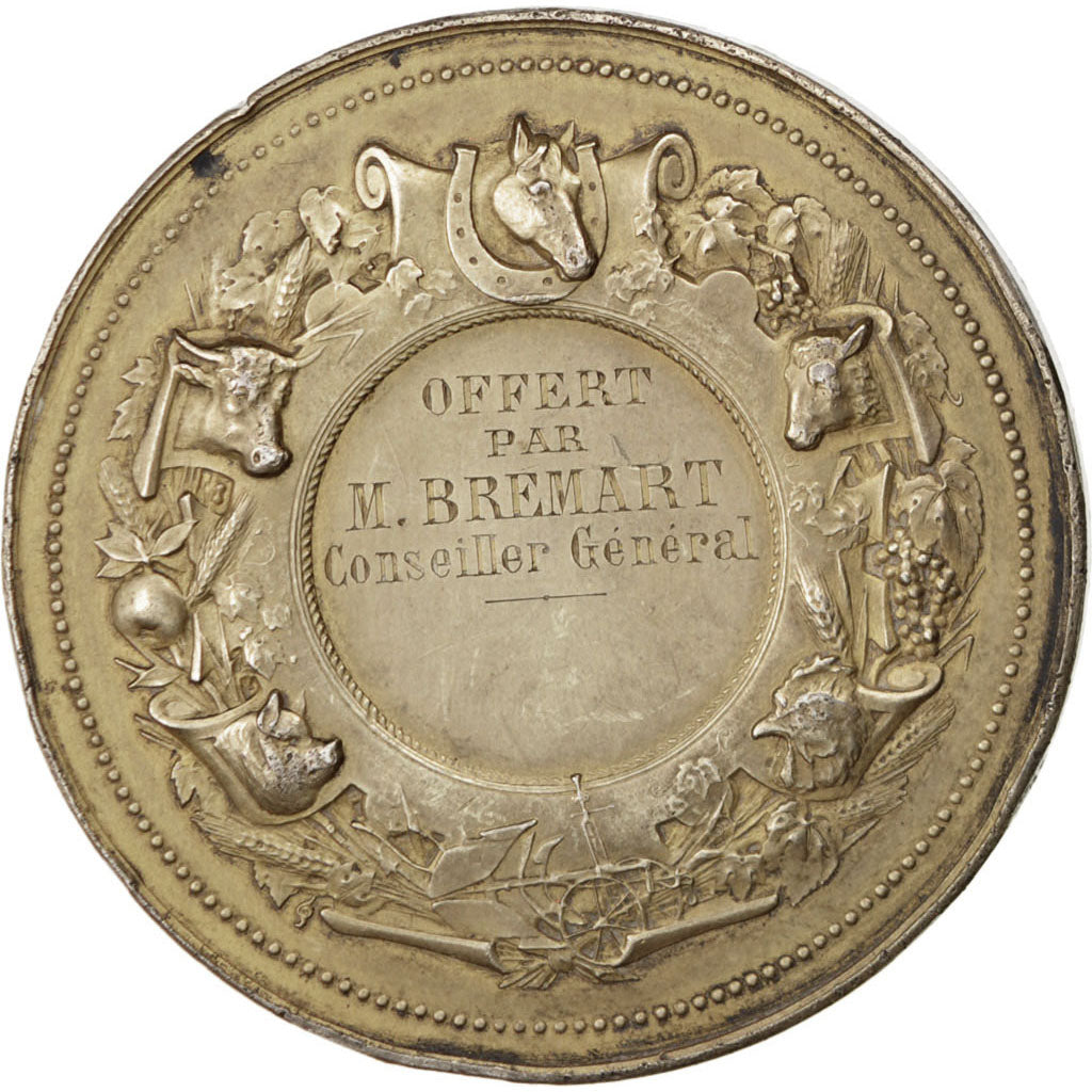 France, Medal, French Third Republic, Vermeil, AU(50-53)