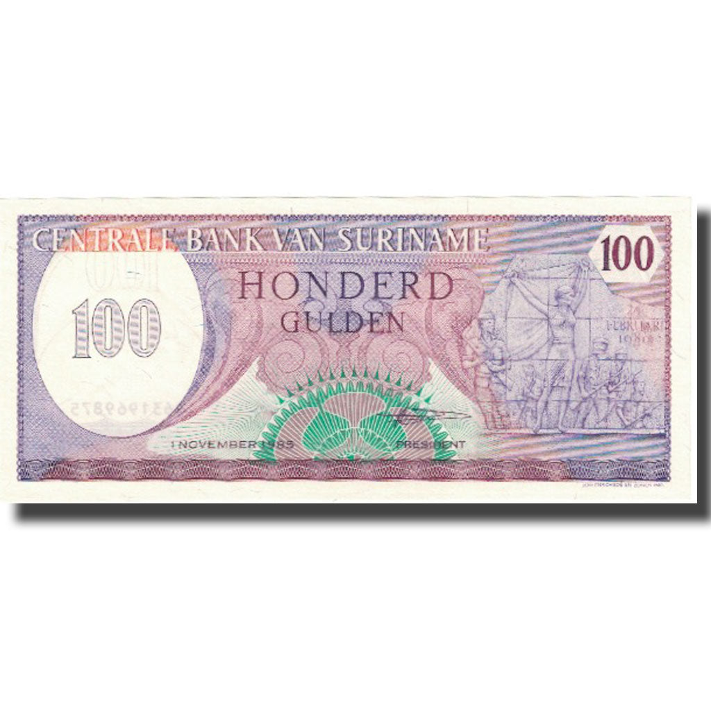 Banconote, Suriname, 100 Gulden, 1985, 1985-11-01, KM:128b, FDS