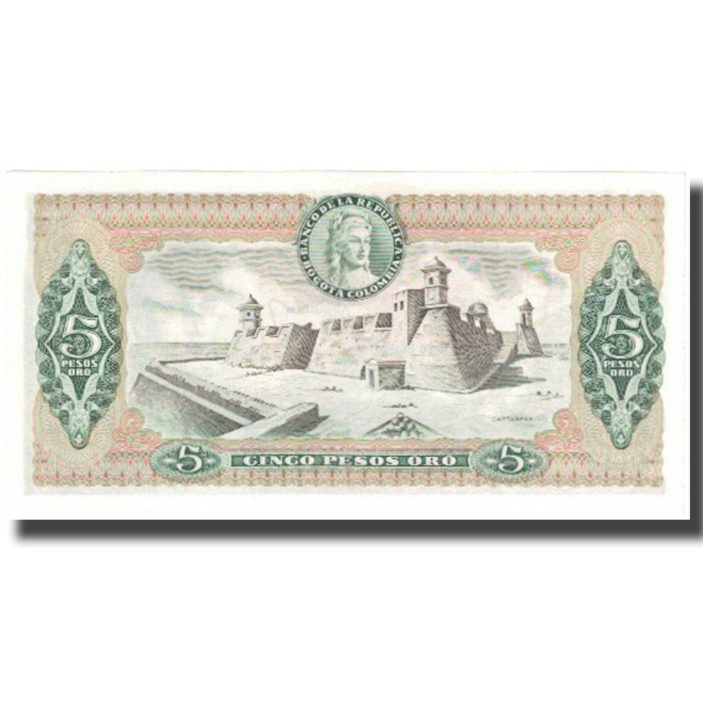 Banknote, Colombia, 5 Pesos Oro, 1977, 1977-07-20, KM:406e, UNC(65-70)