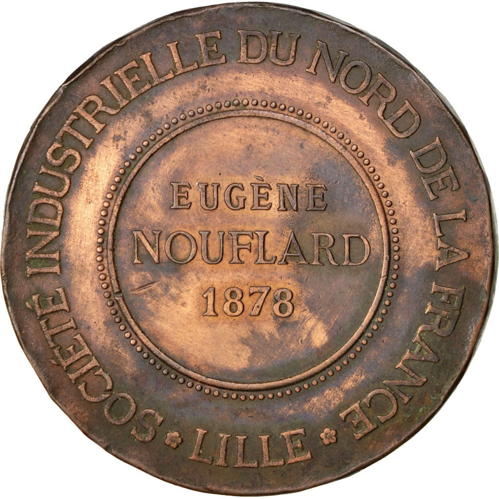 France, Médaille, French Third Republic, 1878, Bronze, TTB