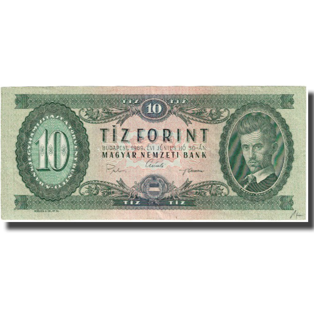 Billete, 10 Forint, 1969, Hungría, 1969-06-30, KM:168b, BC
