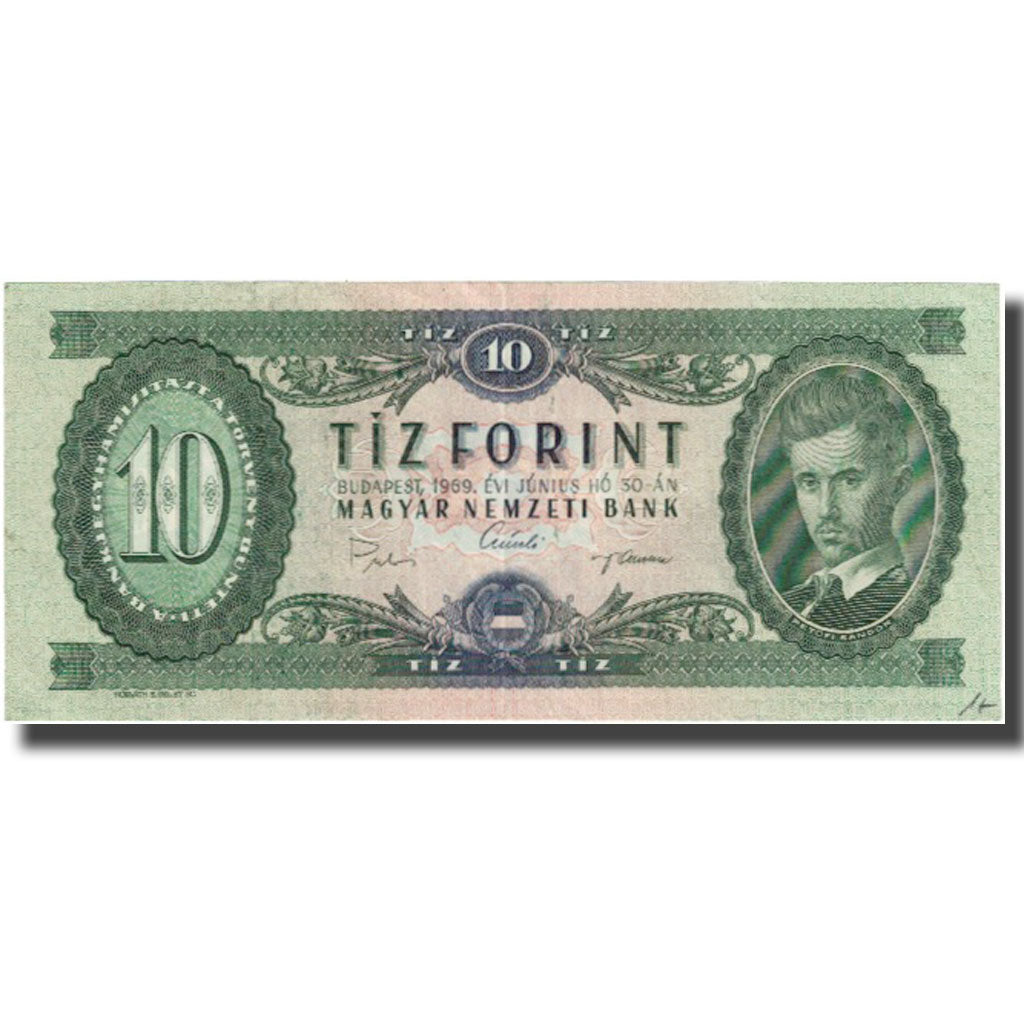 Billet, Hongrie, 10 Forint, 1969, 1969-06-30, KM:168b, TB