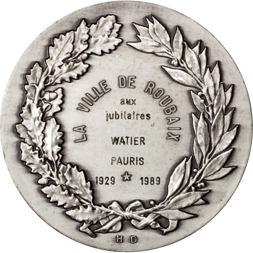 France, Médaille, French Fifth Republic, 1989, Bronze, SUP