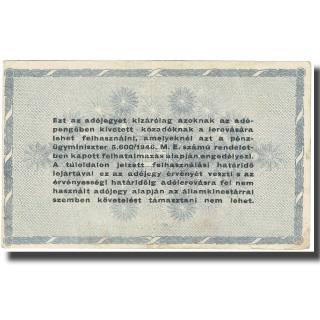 Geldschein, Ungarn, 500,000 (Ötszazezer) Adópengö, 1946, 1946-05-25, KM:139b