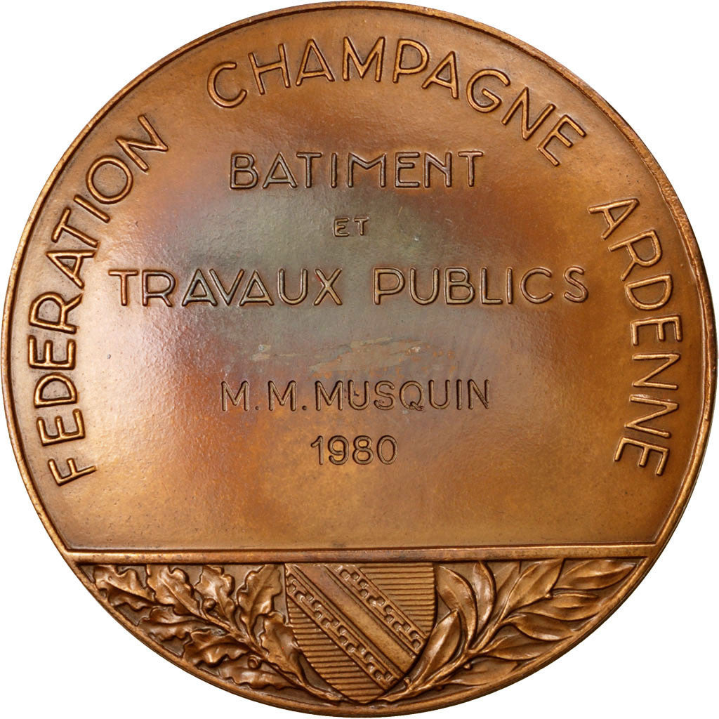 France, Médaille, French Fifth Republic, 1980, Bronze, SUP