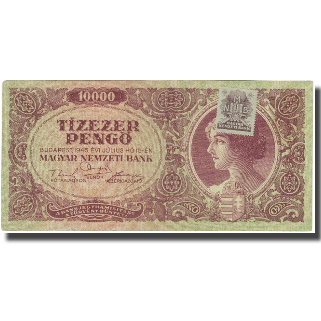 Banknot, Węgry, 10,000 Pengö, 1945, 1945-07-15, KM:119b, UNC(63)