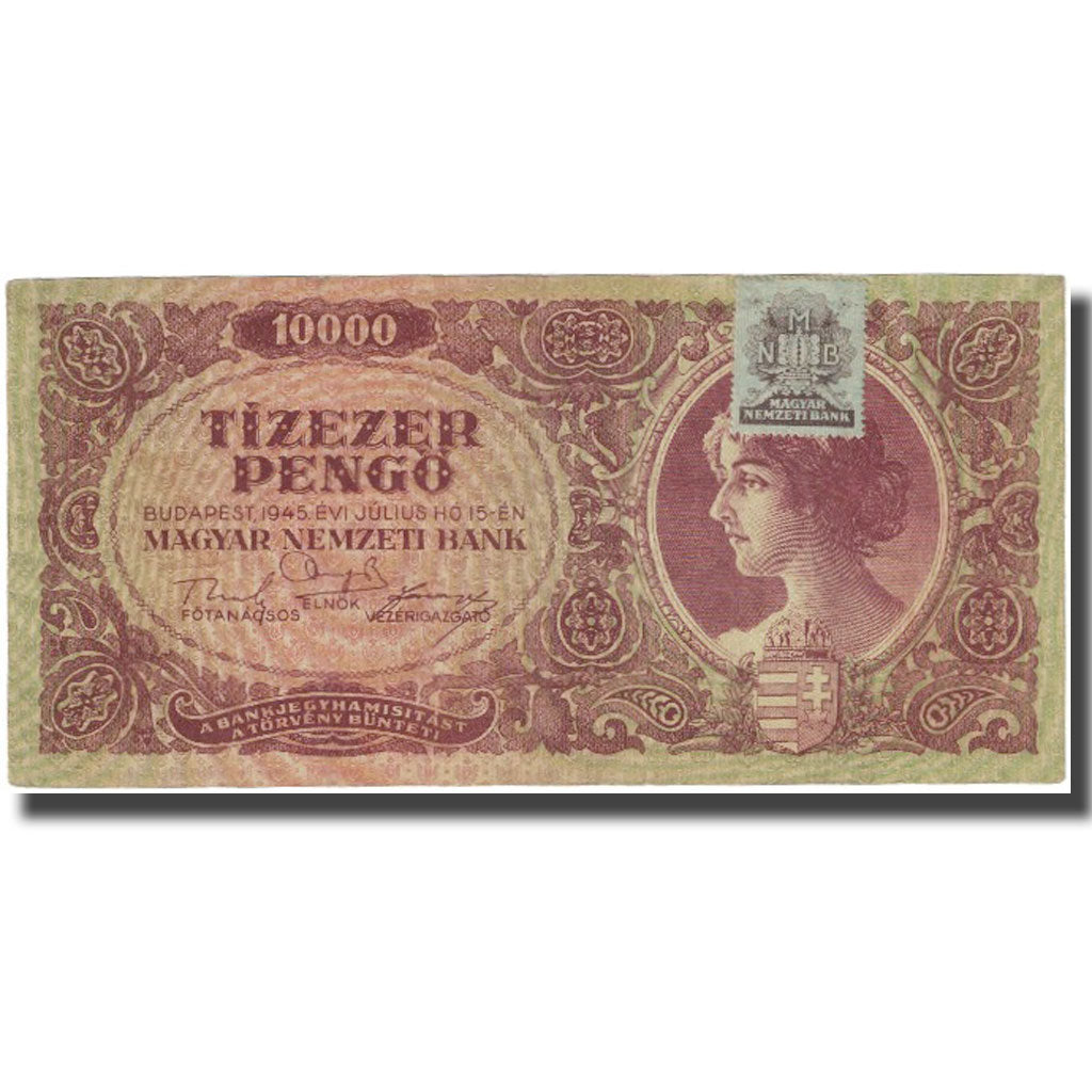 Banknot, Węgry, 10,000 Pengö, 1945, 1945-07-15, KM:119b, UNC(63)