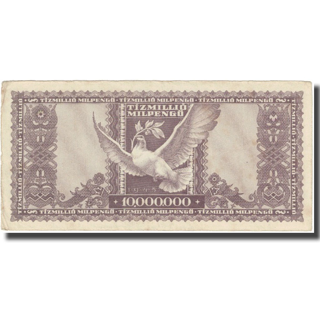 Billet, Hongrie, 10 Million Milpengö, 1946, 1946-03-18, KM:129, TB