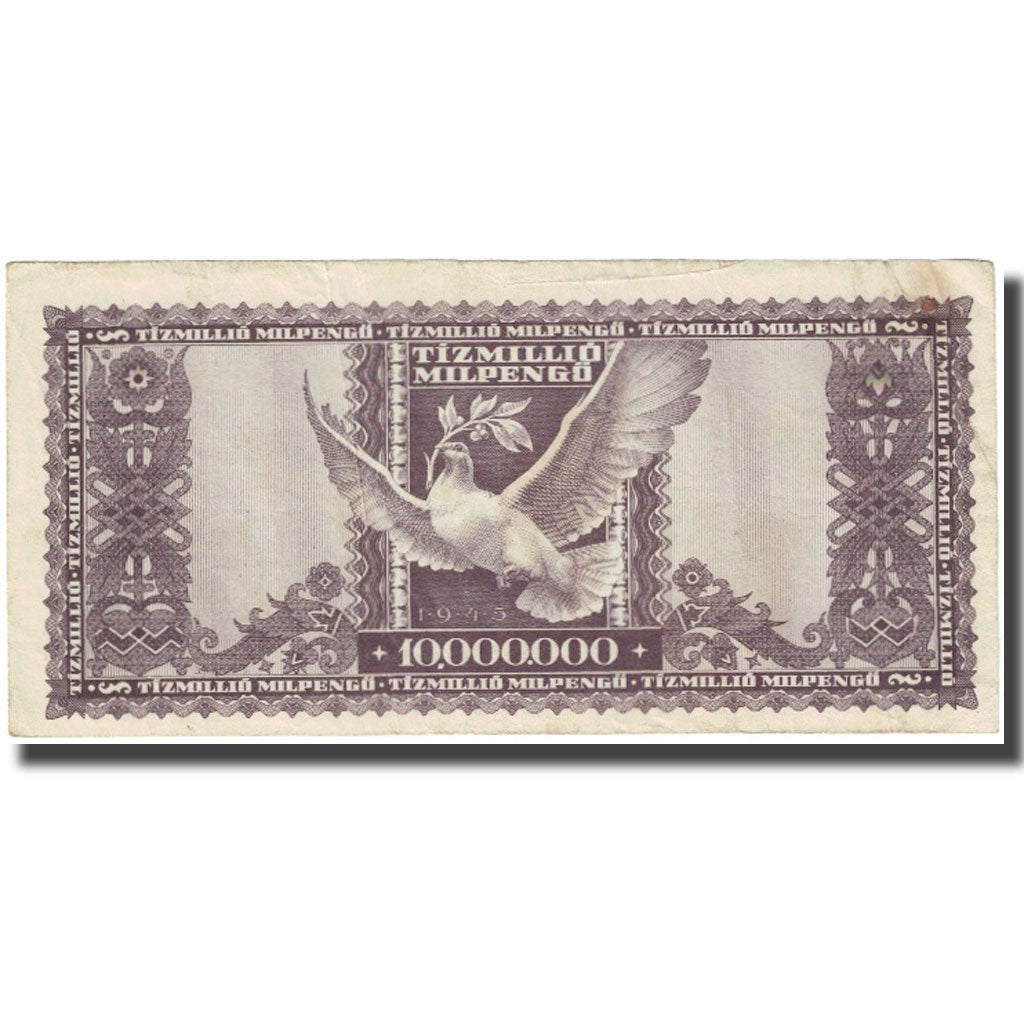 Banknote, Hungary, 10 Million Milpengö, 1946, 1946-03-18, KM:129, VF(20-25)