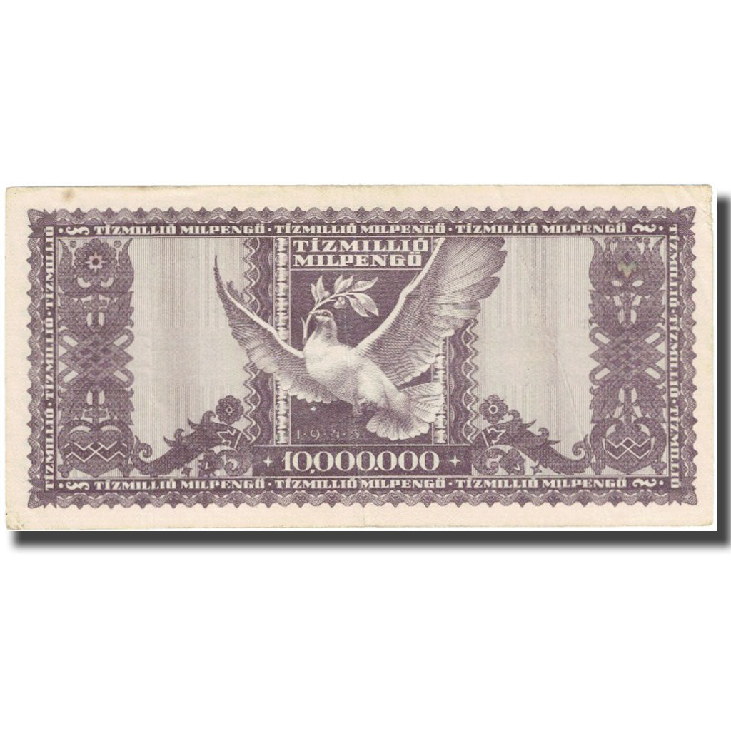 Billet, Hongrie, 10 Million Milpengö, 1946, 1946-03-18, KM:129, TB