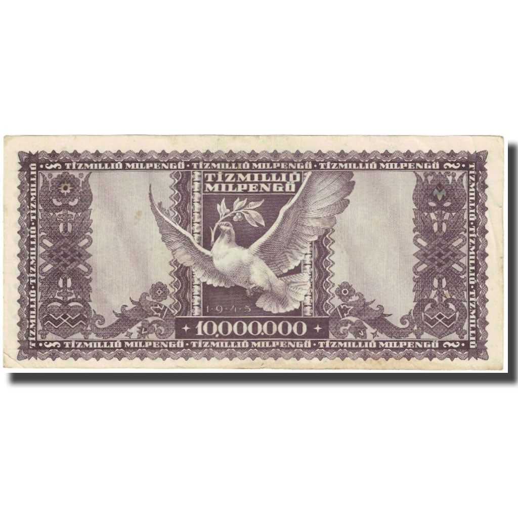 Billet, Hongrie, 10 Million Milpengö, 1946, 1946-03-18, KM:129, TB