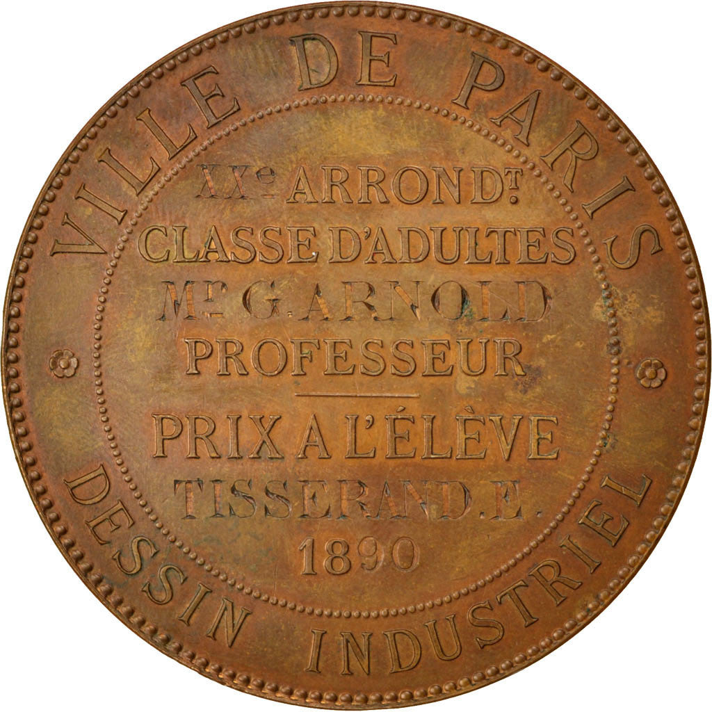 France, Médaille, Paris Commune, 1890, Bronze, Lagrange, TTB+