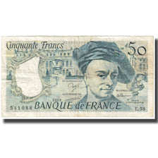Francia, 50 Francs, Quentin de La Tour, 1989, BB, Fayette:67.15, KM:152d