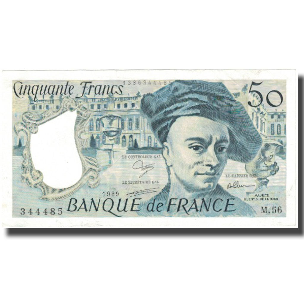 Frankreich, 50 Francs, Quentin de La Tour, 1989, SS, Fayette:67.15, KM:152d