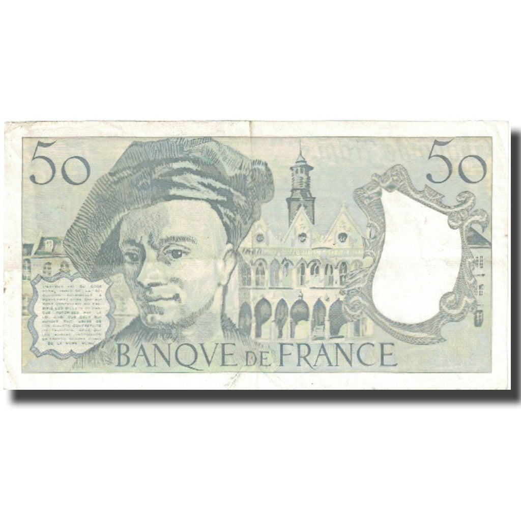 Francja, 50 Francs, Quentin de La Tour, 1990, EF(40-45), Fayette:67.16, KM:152e