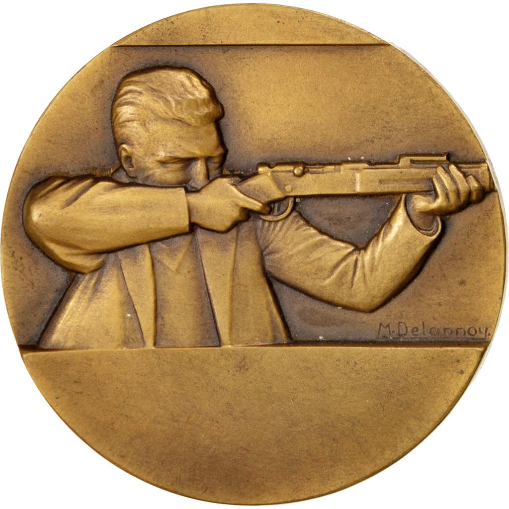 France, Médaille, French Fourth Republic, 1955, Bronze, Delannoy, SUP