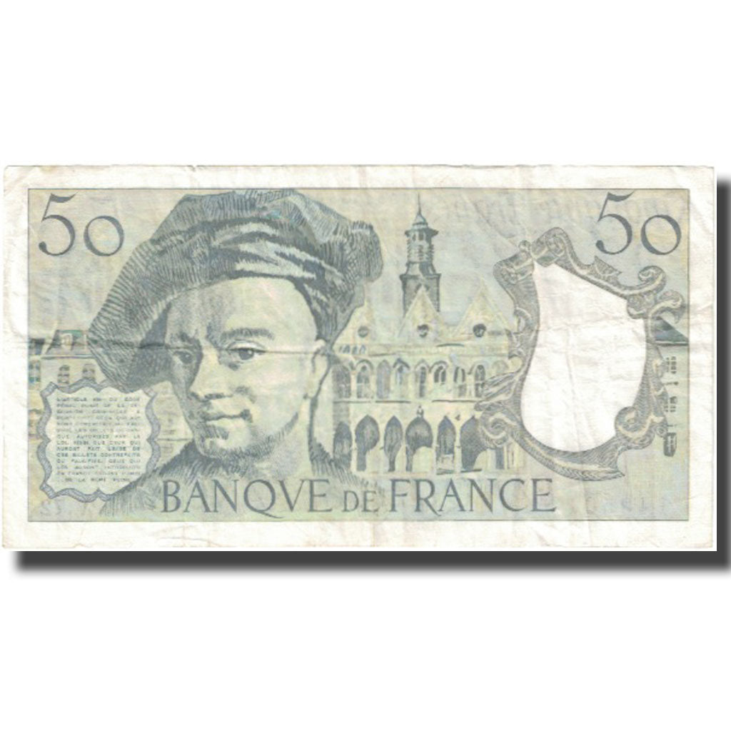 France, 50 Francs, Quentin de La Tour, 1992, EF(40-45), Fayette:67.18, KM:152f