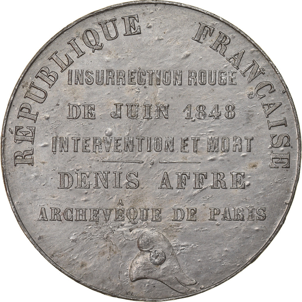Francia, medalla, IIe République, Mort de Denis Affre, Archevêque de Paris