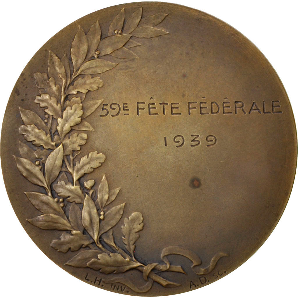 France, Médaille, French Third Republic, 1939, Bronze, Dubois.A, TTB+