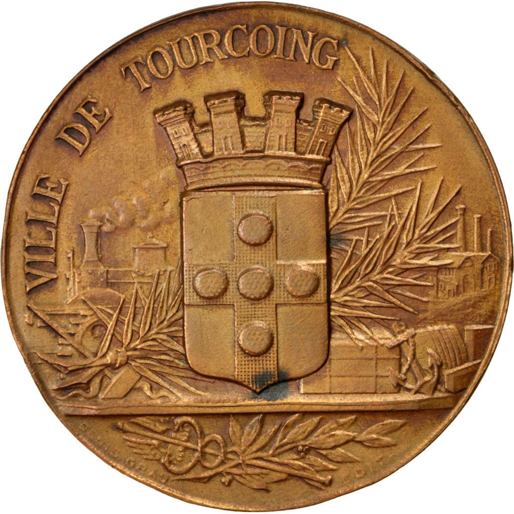 France, Médaille, French Third Republic, 1894, Bronze, TTB+