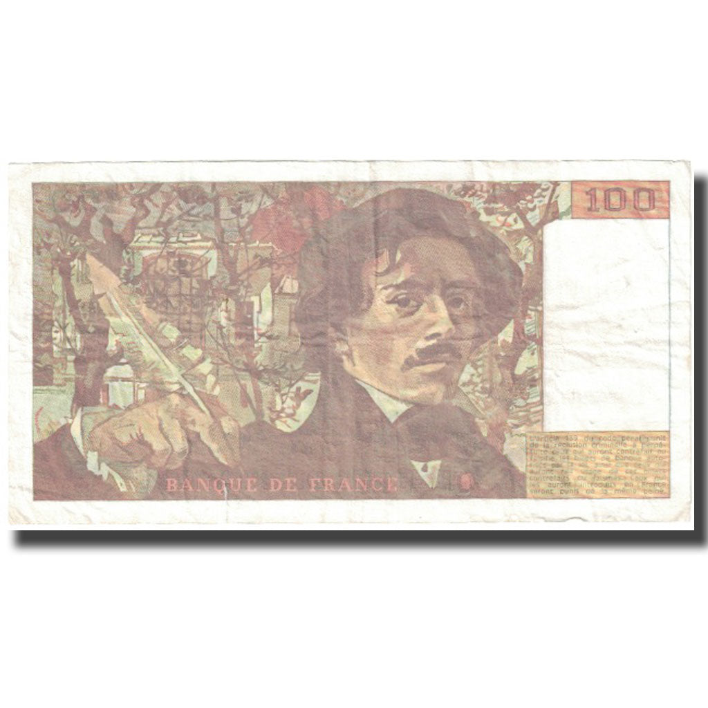 Frankreich, 100 Francs, Delacroix, 1993, S+, Fayette:69bis.7, KM:154g