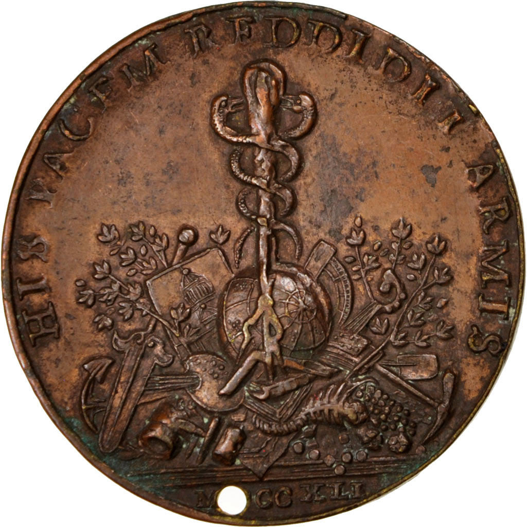 France, Médaille, Louis XV, 1736, Cuivre, TTB+