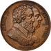 França, medalha, Luís XVIII, Cobre, Gayrard, AU(50-53)