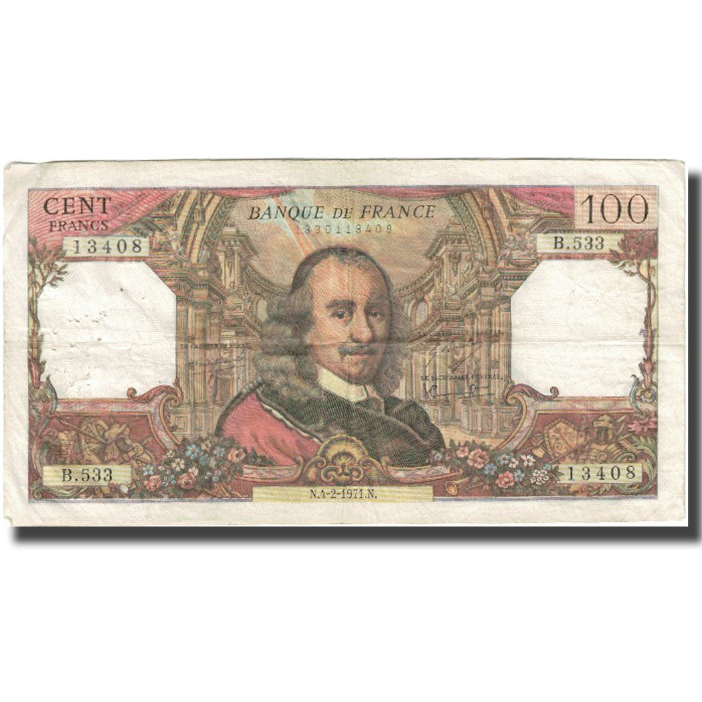 Frankreich, 100 Francs, Corneille, 1971, 1971-02-04, S, Fayette:65.34, KM:149c