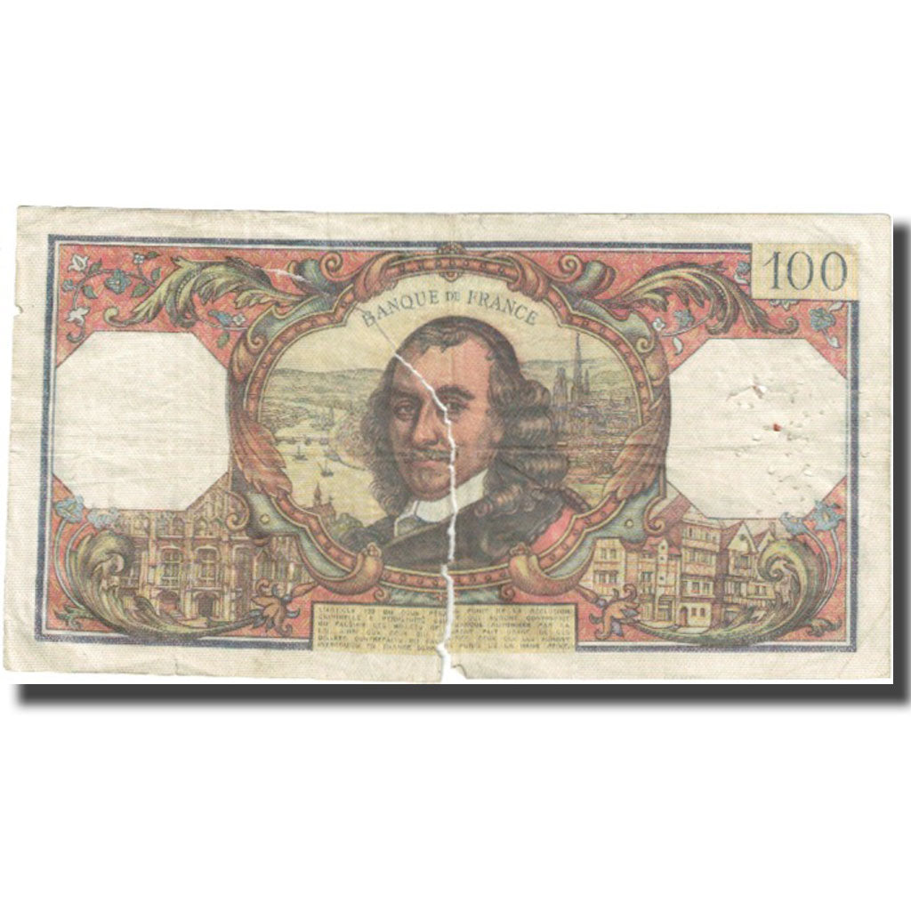 France, 100 Francs, Corneille, 1971, 1971-04-01, VF(20-25), Fayette:65.35