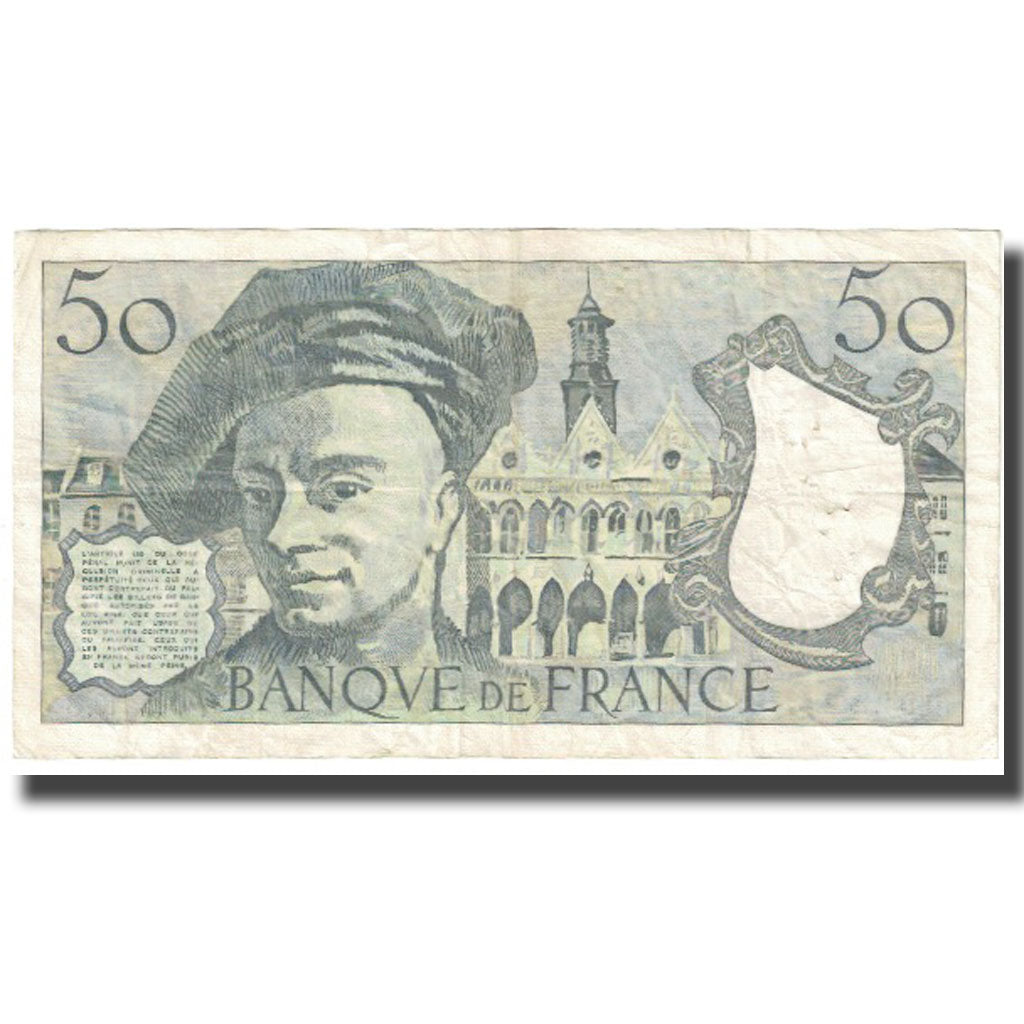 France, 50 Francs, Quentin de La Tour, 1977, B+, Fayette:67.2, KM:152a