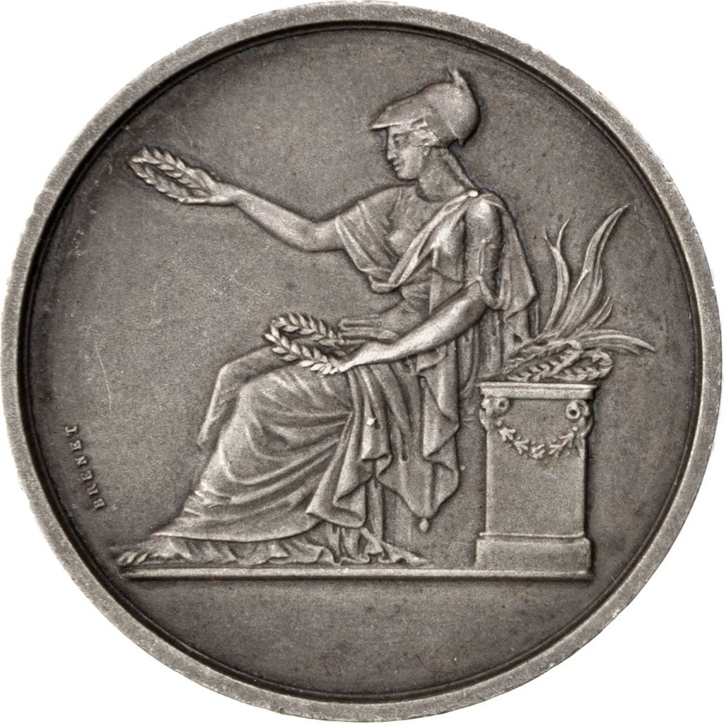 France, Medal, French Fourth Republic, 1954, Silver, Brenet, AU(50-53)