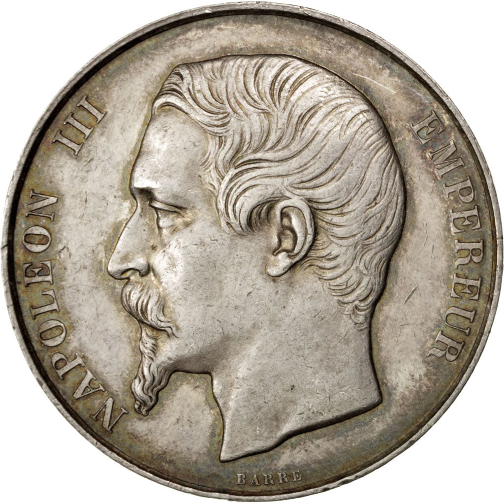 Francia, medalla, Second French Empire, Plata, Barre, MBC+