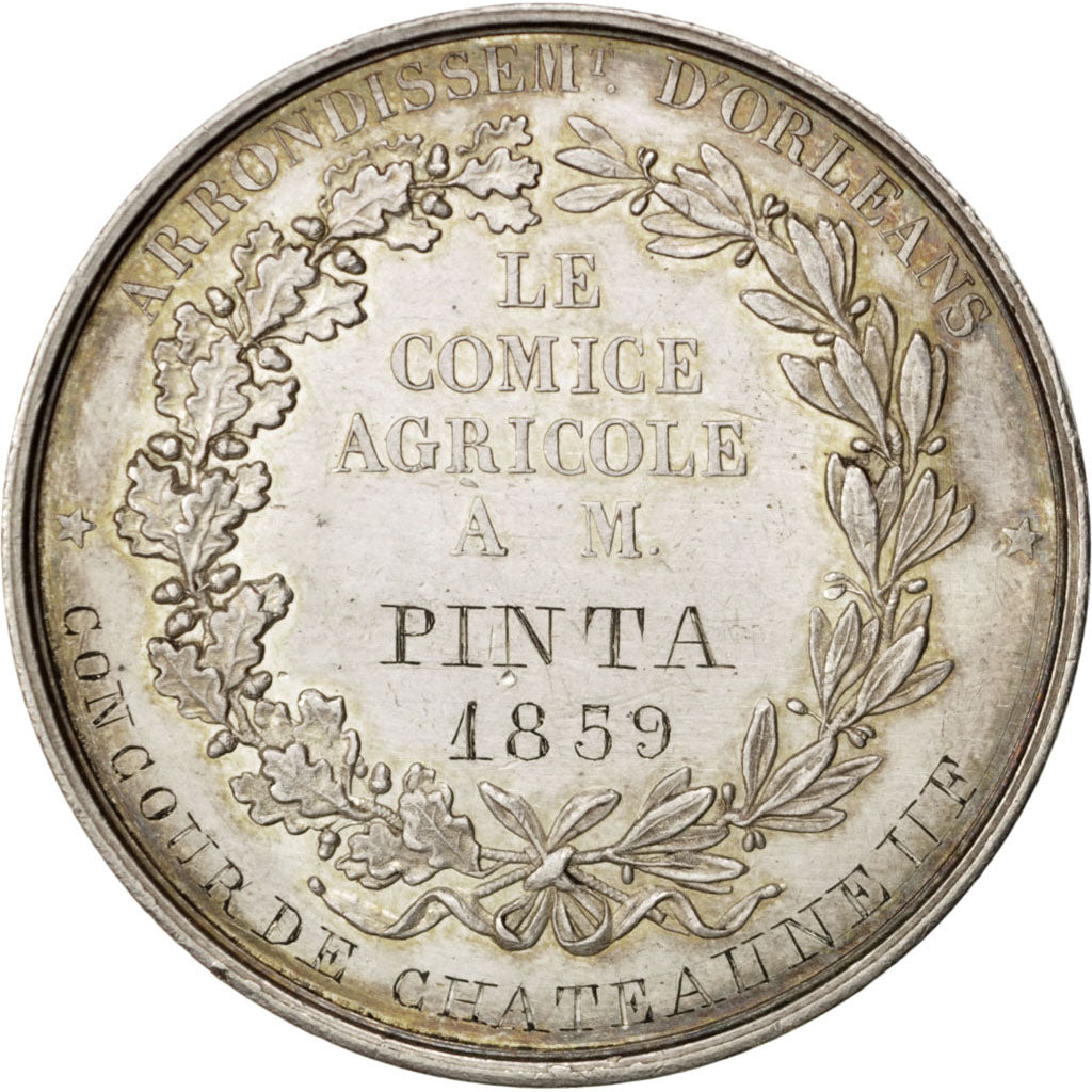 Francia, medalla, Second French Empire, Plata, Barre, MBC+