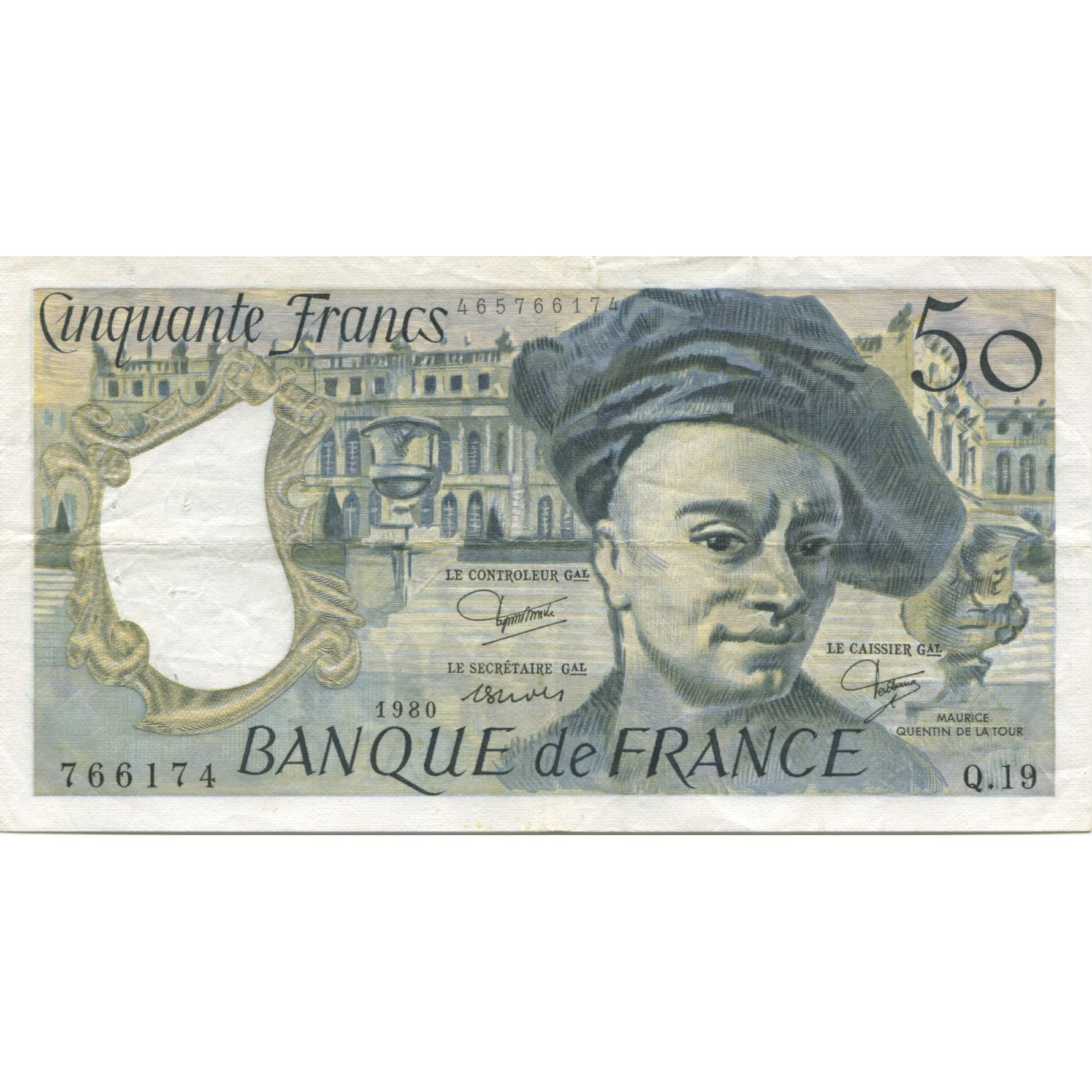 França, 50 Francs, Quentin de La Tour, 1980, AU(55-58), Fayette:67.6, KM:152b