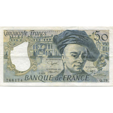 França, 50 Francs, Quentin de La Tour, 1980, AU(55-58), Fayette:67.6, KM:152b