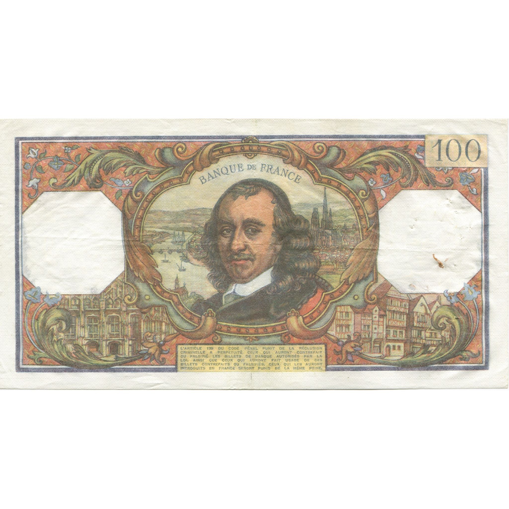 France, 100 Francs, Corneille, 1976, 1976-11-04, AU(50-53), Fayette:65.55