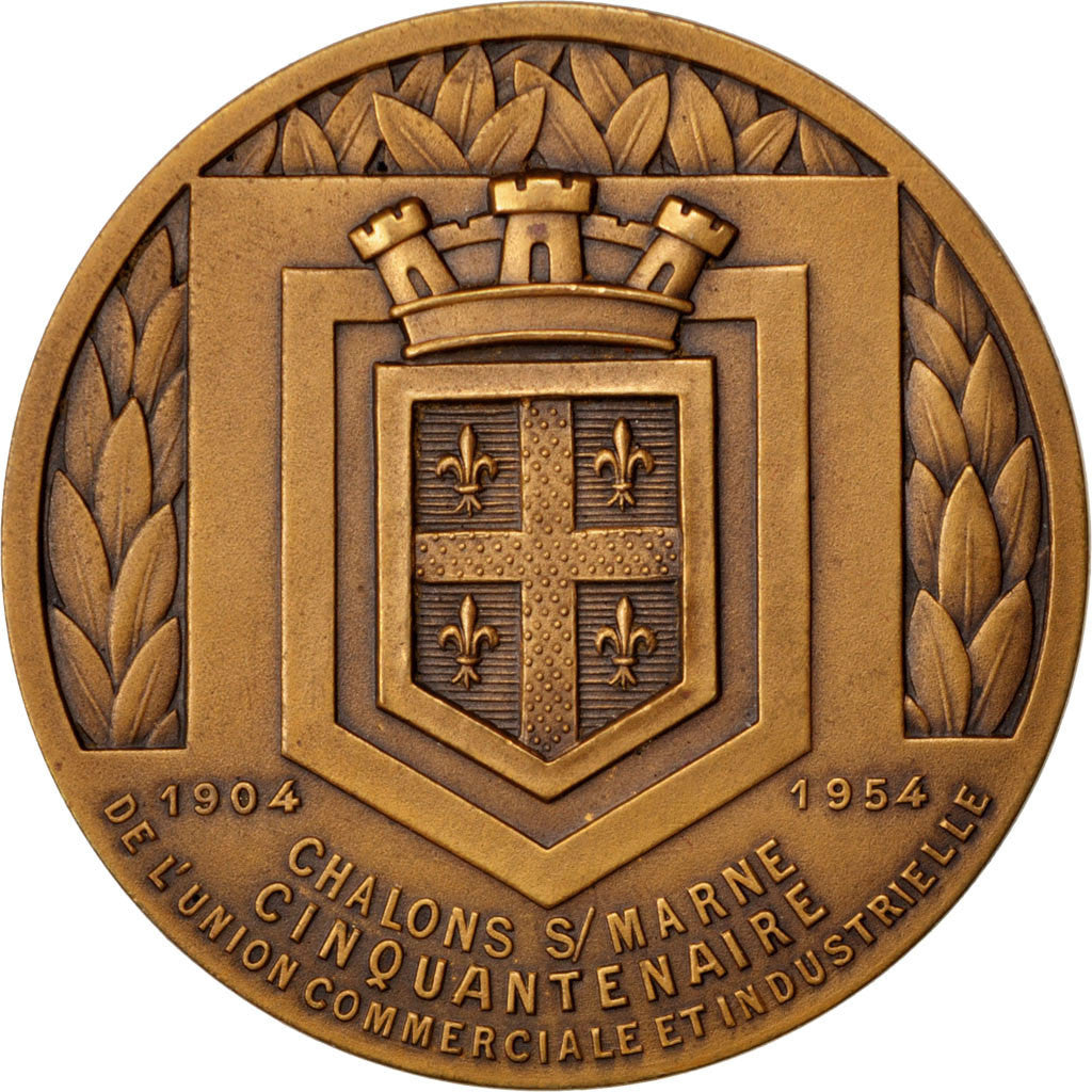 France, Médaille, French Fourth Republic, 1954, Bronze, SUP