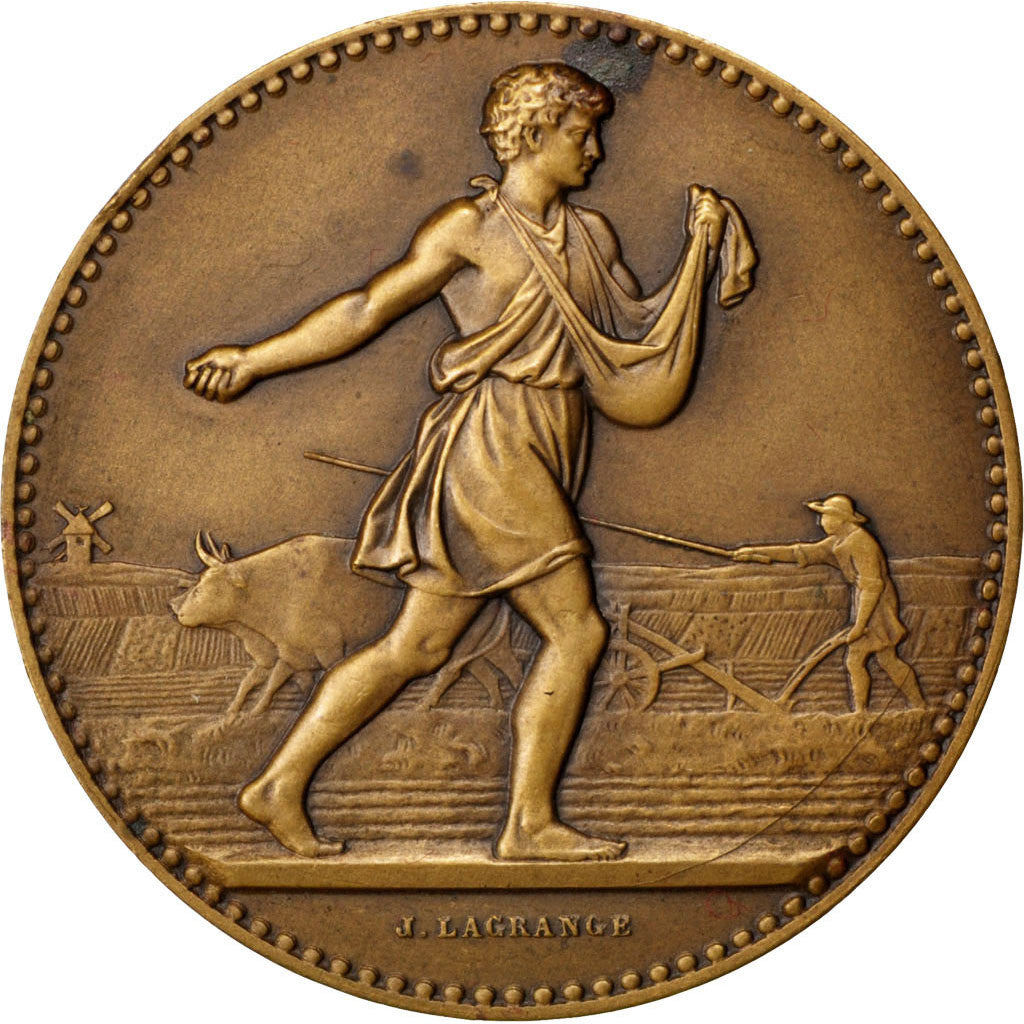 France, Médaille, French Third Republic, 1923, Bronze, Lagrange, SUP