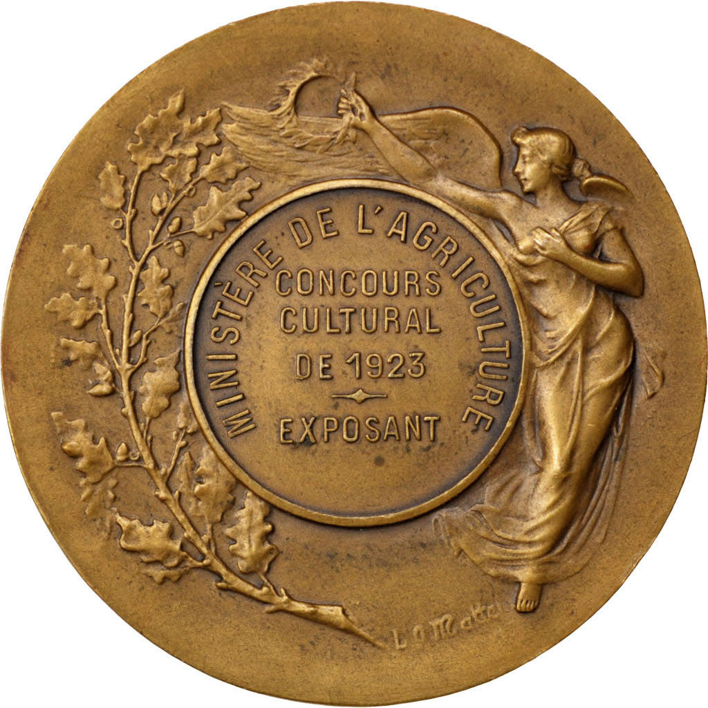 France, Médaille, French Third Republic, 1923, Bronze, Lagrange, SUP